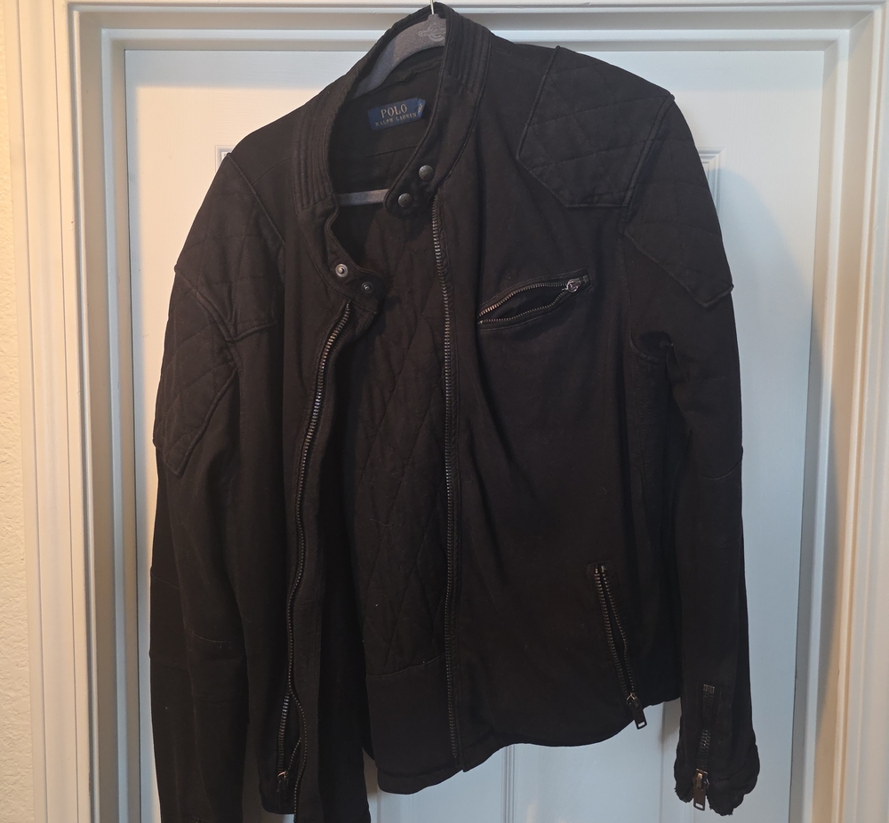 Polo by Ralph Lauren Men's Black Quilted-Panel Bomber Jacket